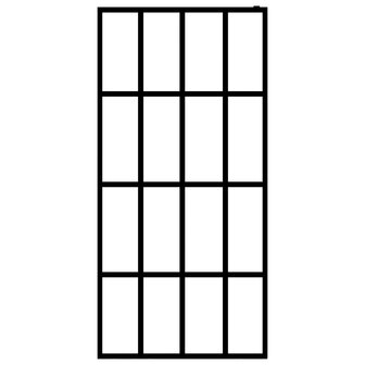 Inloopdouchewand 90x195 cm mat gehard glas 3
