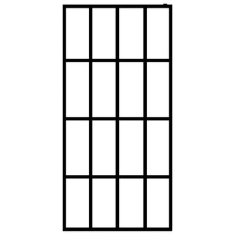 Inloopdouchewand 100x195 cm mat gehard glas 3