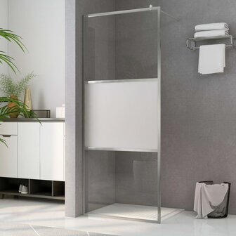 Inloopdouchewand halfmat 100x195 cm ESG-glas 1