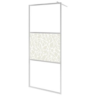 Inloopdouchewand met stenenmotief 90x195 cm ESG-glas 2