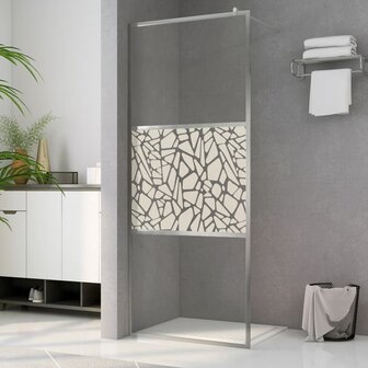 Inloopdouchewand met stenenmotief 115x195 cm ESG-glas 1