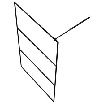 Inloopdouchewand transparant 115x195 cm ESG-glas zwart 5