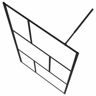 Inloopdouchewand 100x195 cm gehard glas zwart 5