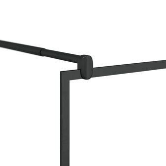 Inloopdouchewand 90x195 cm ESG-glas transparant en zwart 5