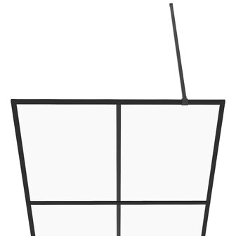 Inloopdouchewand 90x195 cm ESG-glas transparant en zwart 4
