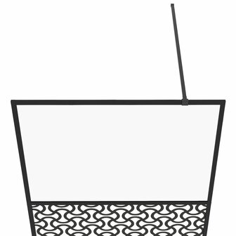 Inloopdouchewand 80x195 cm ESG-glas transparant en zwart 4