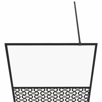 Inloopdouchewand 90x195 cm ESG-glas transparant en zwart 4