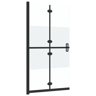 Inloopdouchewand inklapbaar 80x190 cm ESG-glas halfmat 4