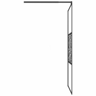 Inloopdouchewand met stenenmotief 100x195 cm ESG-glas zwart 5