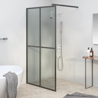 Inloopdouchescherm 100x195 cm donker gehard glas 1