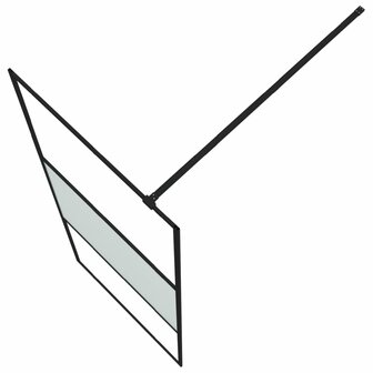 Inloopdouchewand 80x195 cm halfmat ESG-glas zwart 5