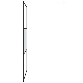 Inloopdouchewand 115x195 cm halfmat ESG-glas zwart 4