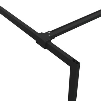 Inloopdouchewand 115x195 cm halfmat ESG-glas zwart 6