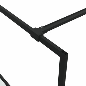 Inloopdouchewand 80x195 cm halfmat ESG-glas zwart 6