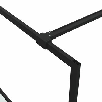 Inloopdouchewand 100x195 cm halfmat ESG-glas zwart 6