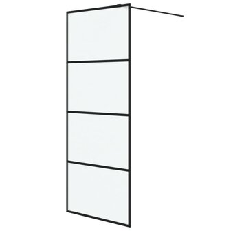 Inloopdouchewand 80x195 cm mat ESG-glas zwart 2