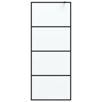 Inloopdouchewand 80x195 cm mat ESG-glas zwart 3
