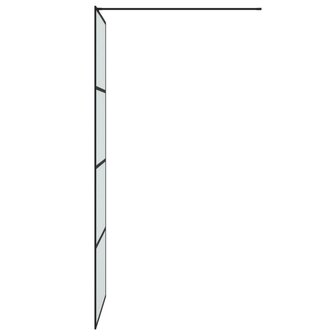 Inloopdouchewand 80x195 cm mat ESG-glas zwart 4