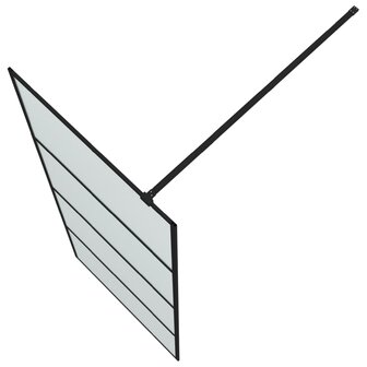 Inloopdouchewand 80x195 cm mat ESG-glas zwart 5