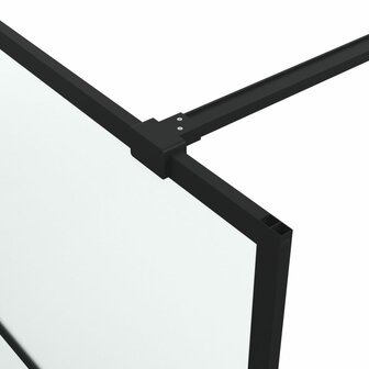 Inloopdouchewand 80x195 cm mat ESG-glas zwart 6