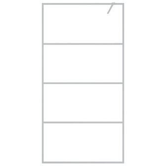 Inloopdouchewand 100x195 cm transparant ESG-glas zilverkleurig 3