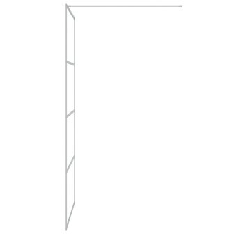 Inloopdouchewand 100x195 cm transparant ESG-glas zilverkleurig 4