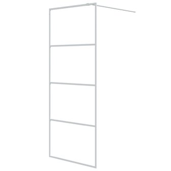 Inloopdouchewand 80x195 cm transparant ESG-glas wit 2