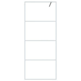 Inloopdouchewand 80x195 cm transparant ESG-glas wit 3