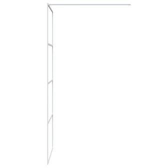 Inloopdouchewand 80x195 cm transparant ESG-glas wit 4