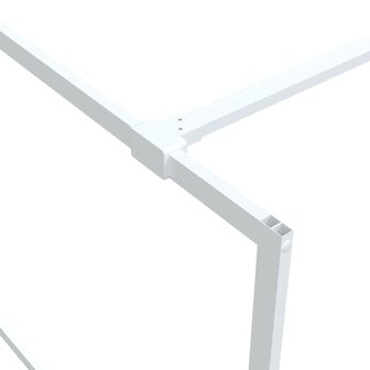 Inloopdouchewand 80x195 cm transparant ESG-glas wit 6