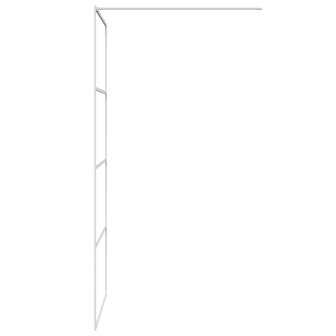 Inloopdouchewand 90x195 cm transparant ESG-glas wit 4