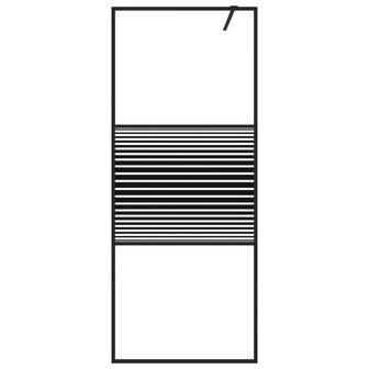 Inloopdouchewand 80x195 cm transparant ESG-glas zwart 3