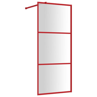 Inloopdouchewand transparant 80x195 cm ESG-glas rood 2