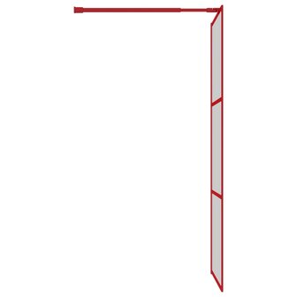 Inloopdouchewand transparant 80x195 cm ESG-glas rood 4