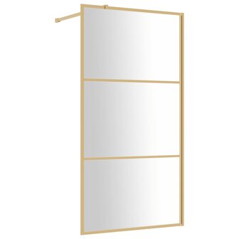 Inloopdouchewand transparant 100x195 cm ESG-glas goudkleurig 2