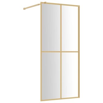 Inloopdouchewand transparant 90x195 cm ESG-glas goudkleurig 2