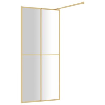 Inloopdouchewand transparant 90x195 cm ESG-glas goudkleurig 5