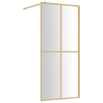 Inloopdouchewand transparant 100x195 cm ESG-glas goudkleurig 2