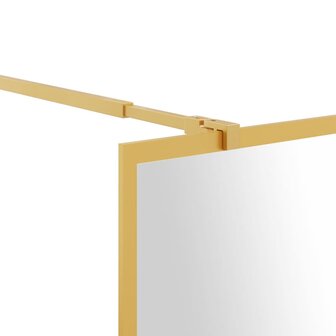 Inloopdouchewand transparant 100x195 cm ESG-glas goudkleurig 6