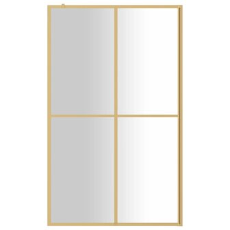 Inloopdouchewand transparant 118x195 cm ESG-glas goudkleurig 3