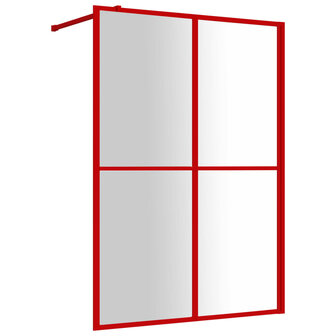 Inloopdouchewand transparant 140x195 cm ESG-glas rood 2