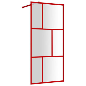 Inloopdouchewand transparant 80x195 cm ESG-glas rood 2