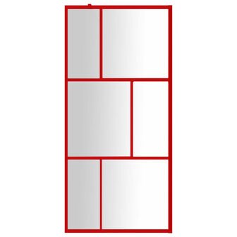 Inloopdouchewand transparant 80x195 cm ESG-glas rood 3