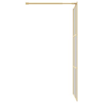 Inloopdouchewand transparant 90x195 cm ESG-glas goudkleurig 4
