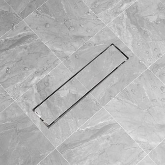 Doucheputje rechthoekig 530x140mm roestvrij staal 1