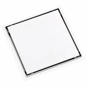 Doucheafvoer met 2-in-1 deksels 28x28 cm roestvrij staal 3