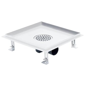 Doucheafvoer met 2-in-1 deksels 28x28 cm roestvrij staal 5