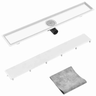 Doucheafvoer met 2-in-1 deksel 83x14 cm roestvrij staal 3