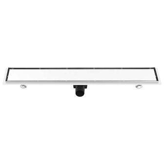 Doucheafvoer met 2-in-1 deksel 83x14 cm roestvrij staal 6