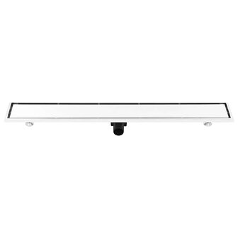 Doucheafvoer met 2-in-1 deksel 103x14 cm roestvrij staal 6
